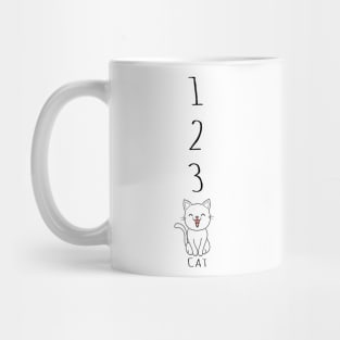 One Two Three Cat Mug